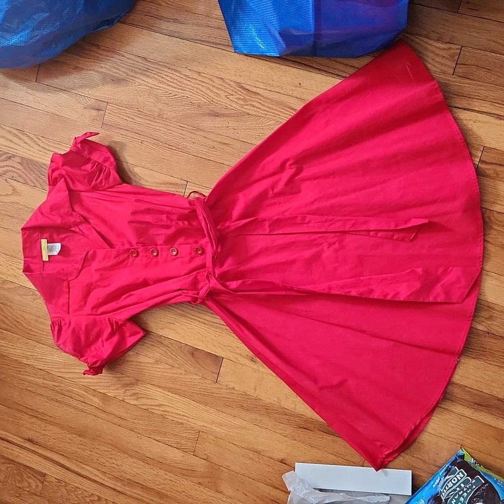 Tropical Wear retro shirt dress (medium)